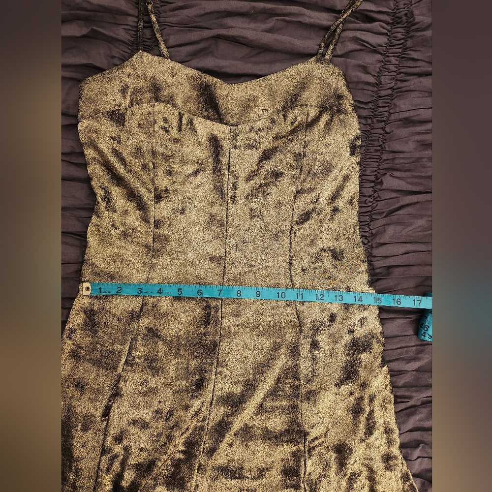 Anthropologie Erika Wide Leg Jumpsuit 2 Metallic Pewter Cropped Pockets Zip - Picture 6 of 9
